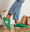 Cargar la imagen en la vista de la galería, Baskets HUDSON – Sneakers vertes Étoile Femme Style Rétro💚