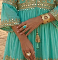 Load image into Gallery viewer, Bague Dorée Cœur Nacré MAYA – Style Gipsy Bohème Réglable