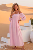 Cargar la imagen en la vista de la galería, Robe Épaules Dénudées ISABELLA – gaze de Coton Italien | Taille Unique