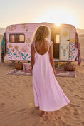 Charger l'image dans la visionneuse de la galerie, 🌸 Robe Longue Rose Bohème SWANNY | Coton Fluide & Bretelles à Nouer 🌿