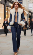 Load image into Gallery viewer, Blouson Jean & Fausse Fourrure – British Style | Lilirose Cannes