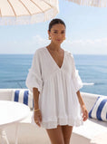 Load image into Gallery viewer, Blouse Bohème Karolina Soie & Coton – Oversize Fluide & Évasée