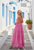 Cargar la imagen en la vista de la galería, Robe longue bohème rose SILA