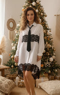 Charger l'image dans la visionneuse de la galerie, Robe Chemise dentelle et cravate NORY