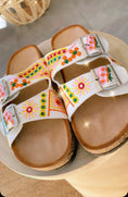 Load image into Gallery viewer, IBIZA embroidered white sandals 2 straps