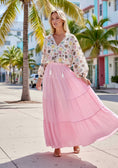 Load image into Gallery viewer, Blouse AVA – Coton Brodé Fleurs & Pompons, Hippie Chic 🌸 | Carla Gianinni