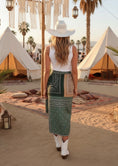 Load image into Gallery viewer, Ensemble LORENZA 🌿 Top Blanc & Jupe Paréo Bandana Kaki