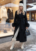 Load image into Gallery viewer, Manteau NINA – Laine & Cachemire, Poignets Fourrure