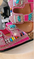 Charger l'image dans la visionneuse de la galerie, sandales roses fushia TORY 2 brides