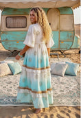 Load image into Gallery viewer, Robe Longue CARMEN | Bohème COACHELLA Tie & Dye - Perles & Sequins✨🌙