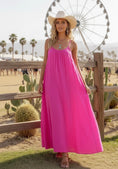 Cargar la imagen en la vista de la galería, Robe Longue Bohème SOLEIADO – Coton Fluide & Pompons🌵🩷