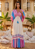 Cargar la imagen en la vista de la galería, Robe longue bohème LAURENA - coupe 🦋 manches papillon