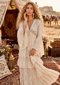 Load image into Gallery viewer, Robe Longue Bohème SORAYA | Sequins & Broderies Ivoire