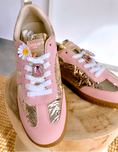 Charger l'image dans la visionneuse de la galerie, Baskets rose/or strass VALENTINA