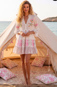 Cargar la imagen en la vista de la galería, Robe Bohème MARIA ✨ Coton, Sequins & Broderies 🌸⭐