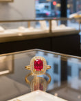 Cargar la imagen en la vista de la galería, Bague Rubis & Diamants QUEEN – Vintage Chic
