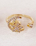 Charger l'image dans la visionneuse de la galerie, Bague Lune Étoile ISADORA ✨🌙⭐ | Acier Inoxydable Doré