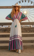 Load image into Gallery viewer, Robe longue bohème LAURENA - coupe 🦋 manches papillon