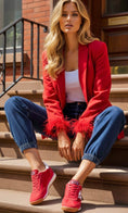 Load image into Gallery viewer, Baskets HUDSON – Sneakers Rouges Étoile Femme Style Rétro♥️
