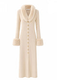 Load image into Gallery viewer, ÉLÉONORE – Robe longue chic maille & fourrure