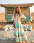 Cargar la imagen en la vista de la galería, Robe Longue Carmen | Bohème Gipsy Tie & Dye - Perles & Sequins✨🌙 (Copie)