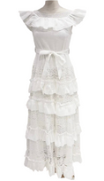 Load image into Gallery viewer, Robe bohème blanche ESMERALDA