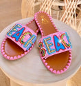 Charger l'image dans la visionneuse de la galerie, sandales mules roses perles BEACH