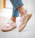 Charger l'image dans la visionneuse de la galerie, Baskets rose/or strass VALENTINA