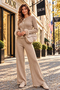 Charger l'image dans la visionneuse de la galerie, Ensemble maille JACKY – pull Boutons Fleurs bijoux & Pantalon Large
