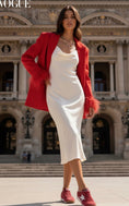 Load image into Gallery viewer, Baskets HUDSON – Sneakers Rouges grenat Étoile Femme Style Rétro♥️