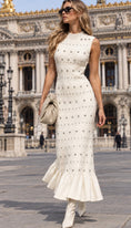 Load image into Gallery viewer, Robe Longue sirène SANDRA Clous argents