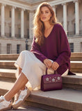 Charger l'image dans la visionneuse de la galerie, Pull fluide léger oversize prune ASHLEY