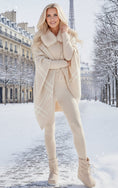 Load image into Gallery viewer, Cardigan Maille Col Fausse Fourrure MADELEINE Crème