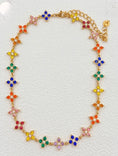 Cargar la imagen en la vista de la galería, Collier Ras-de-Cou Fleurs Strass Multicolore JAZZ