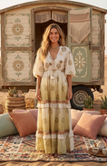 Cargar la imagen en la vista de la galería, Robe Longue CARMEN | Bohème COACHELLA Tie & Dye - Perles & Sequins✨🌙