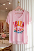 Charger l'image dans la visionneuse de la galerie, Tee shirt viscose rose IBIZA SUN