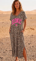 Load image into Gallery viewer, Robe Longue Léopard ICONIC 🩷🌵 – Maxi Dress Coton Boho Western