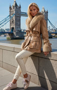 Load image into Gallery viewer, Veste Parka Fausse Fourrure MERYL – Effet Cuir Beige