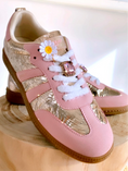 Charger l'image dans la visionneuse de la galerie, Baskets rose/or strass VALENTINA