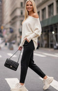 Cargar la imagen en la vista de la galería, Anaïs – Pantalon en maille toucher cachemire