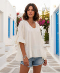 Load image into Gallery viewer, MOLY ecru bohemian blouse tunic
