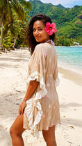 Load image into Gallery viewer, Kimono Bohème MAEVA – Robe de Plage Brodée Lurex | Lilirose Cannes