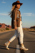 Cargar la imagen en la vista de la galería, Veste LUCKY – Veste Western Femme Chocolat | Style Army