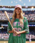 Cargar la imagen en la vista de la galería, ✨ Top Sequins NEW YORK – vert et rose 💚🩷