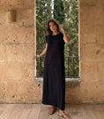 Load image into Gallery viewer, Robe Longue de Plage LADY – Coton Extensible | Col Rond | Élégance Intemporelle Resort