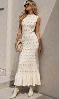 Load image into Gallery viewer, Robe Longue sirène SANDRA Clous argents