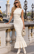 Load image into Gallery viewer, Robe Longue sirène SANDRA Clous argents
