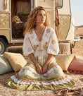 Cargar la imagen en la vista de la galería, Robe Longue Carmen | Bohème Gipsy Tie & Dye - Perles & Sequins✨🌙 (Copie)