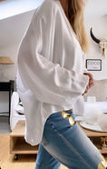Load image into Gallery viewer, LENA white silk blouse