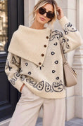 Load image into Gallery viewer, Pull bandana crème maxi col asymétrique JENNIFER